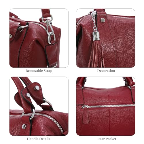 HESHE Women's Genuine Leather Crossbody Handbag F1819