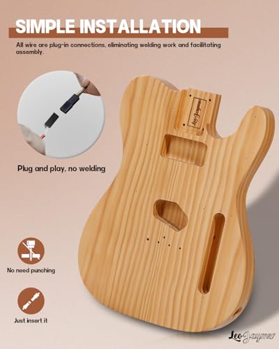 Leo Jaymz DIY Single Cut Electric Guitar Kit Mahogany Rosewood B148