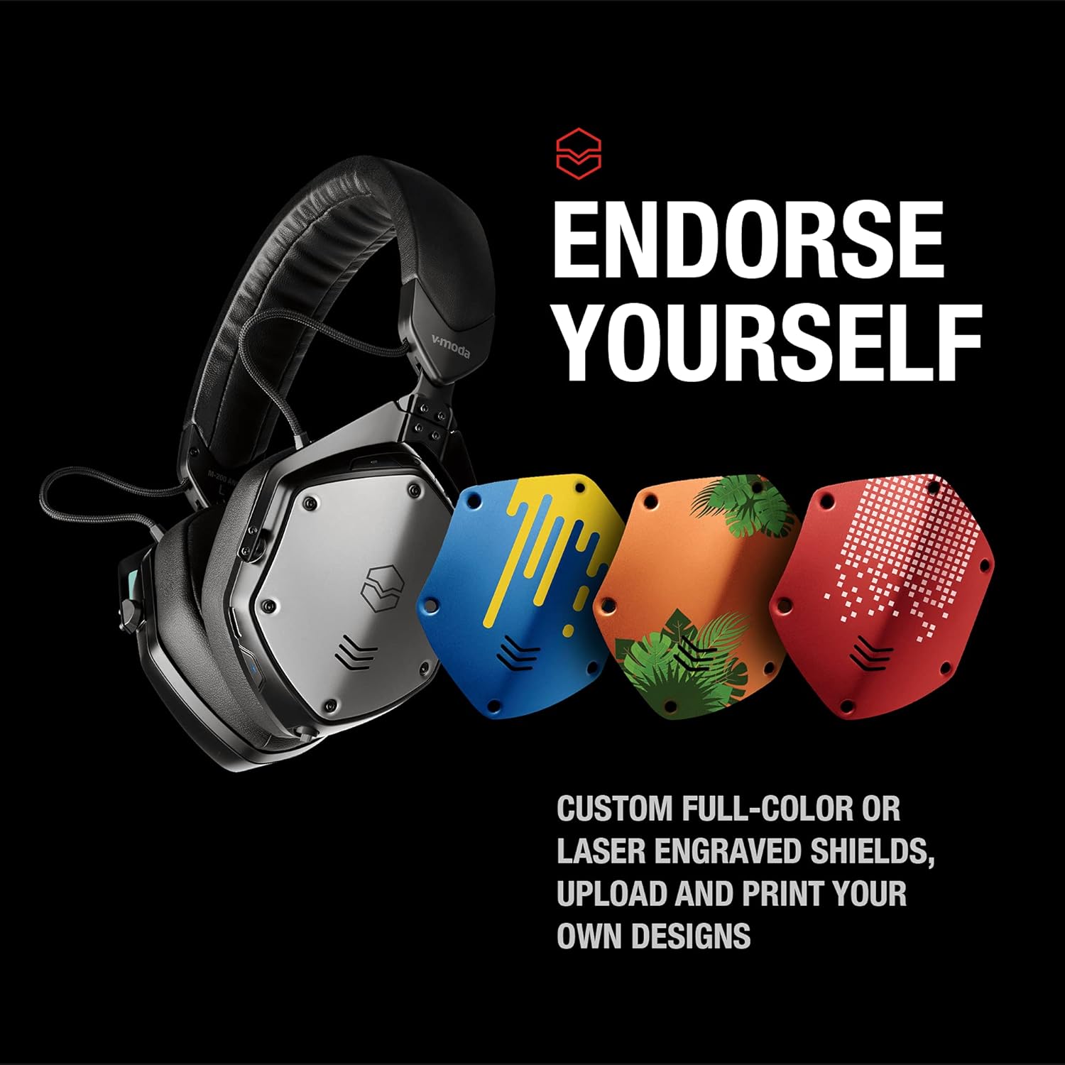 V-MODA M-200 ANC Wireless Bluetooth Over-Ear Headphones with Mic, Matte Black K538033