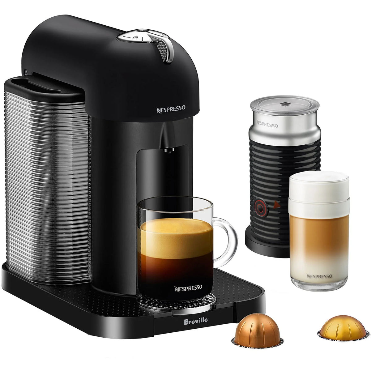 Breville Nespresso Vertuo Coffee & Espresso Machine with Aeroccino Milk Frother T802