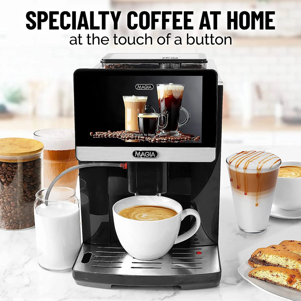 Zulay Kitchen Magia Super Automatic Espresso Machine 1800ml Black Y69142