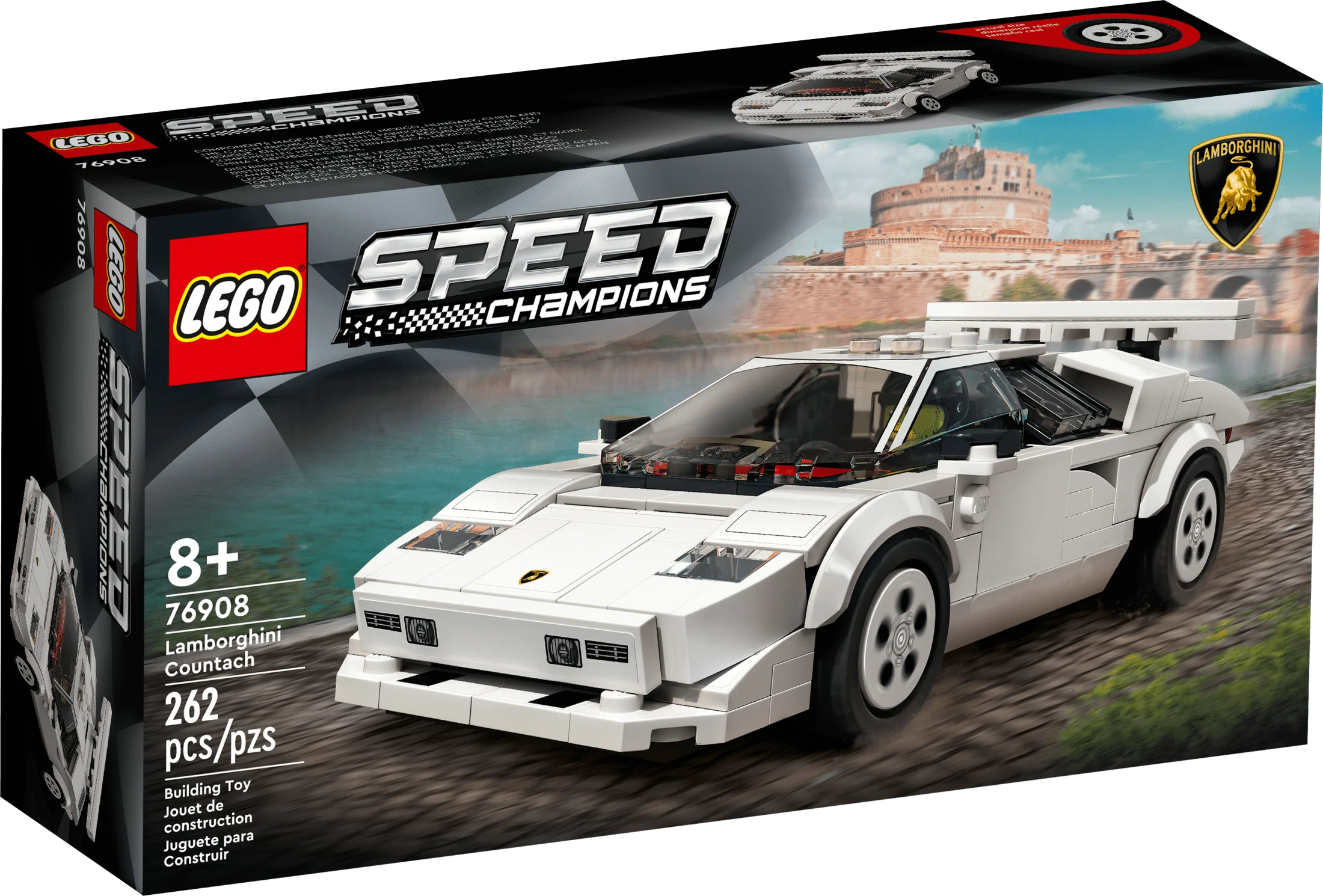 LEGO Speed Champions Lamborghini Countach 76908 Race Car Building Set I1337