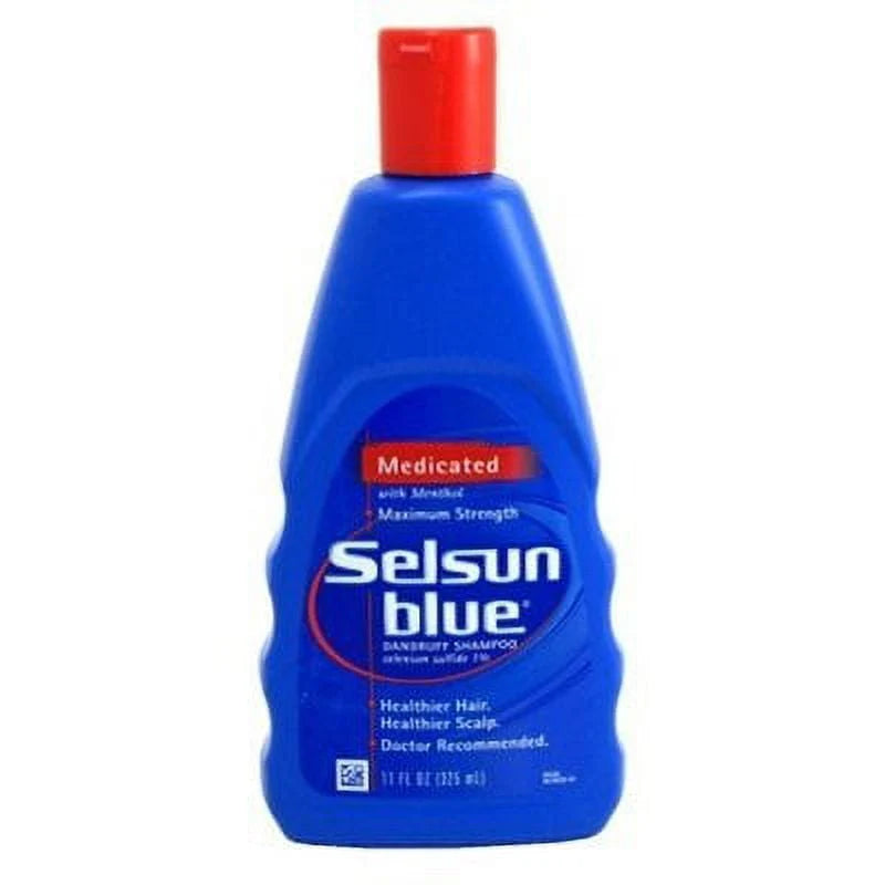 Selsun Blue Maximum Strength Medicated Anti-Dandruff Shampoo with Menthol, 11oz E4657