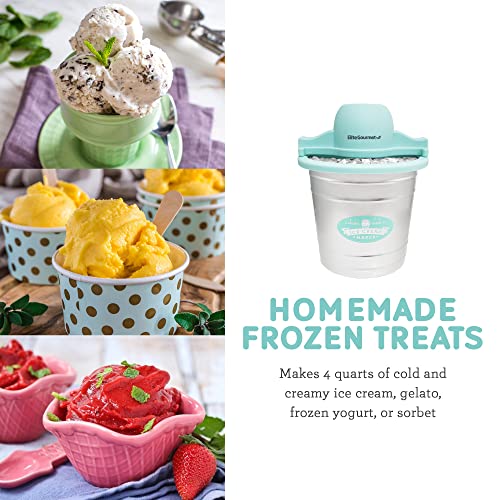 Elite Gourmet Maxi-Matic EIM-924L 4 Quart Electric Ice Cream Maker, Pine Bucket P61620