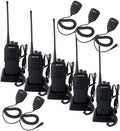 Retevis RT1 Walkie Talkies with Earpiece and Mic,Long Range Heavy Duty Two Way Radios,3000mAh Rechargeable 2 Way Radio for Truck,Warehouse(5 Pack)
