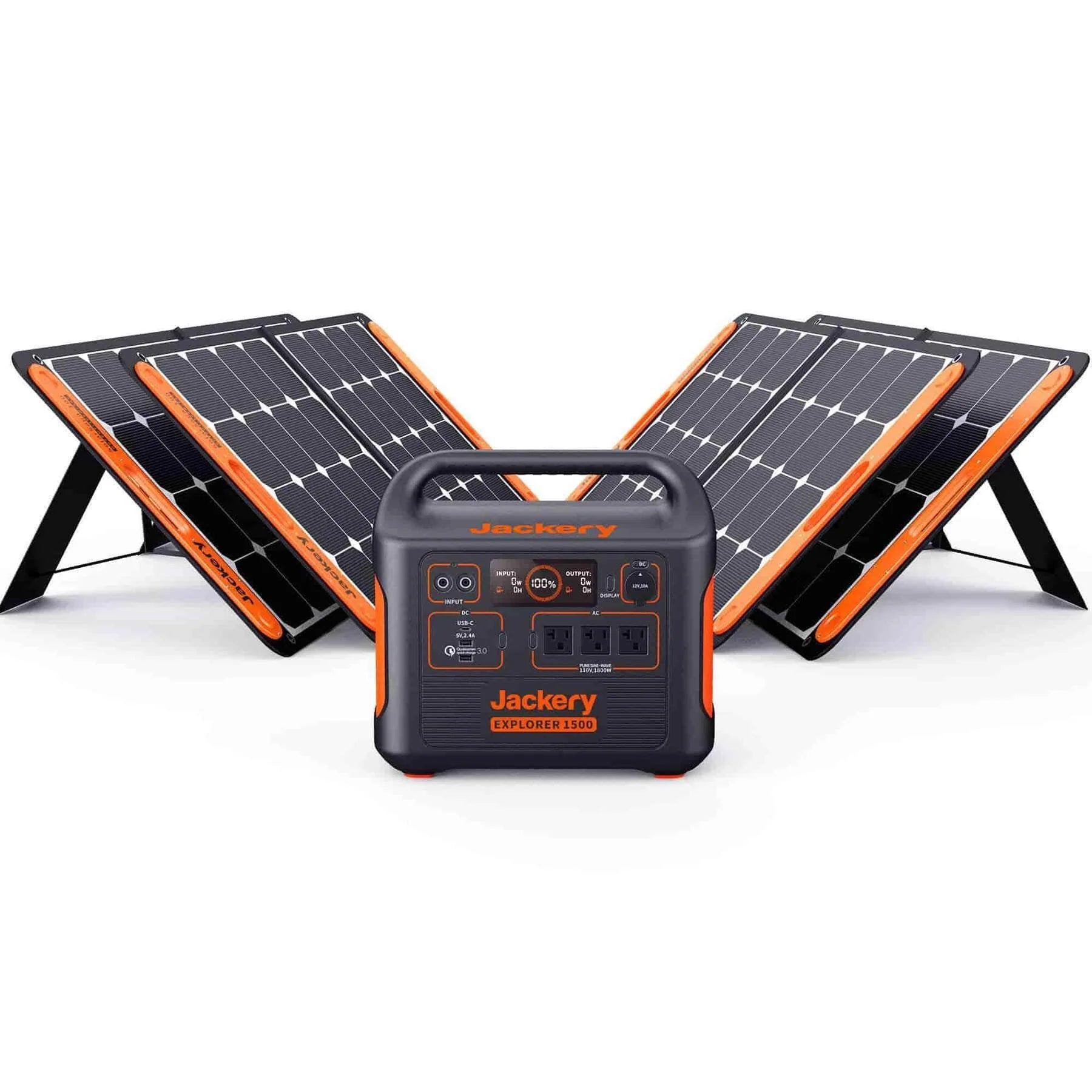 Jackery Solar Generator 1500 Portable Power Kit (1*Explorer 1500 + 4 * SolarSaga 100W )