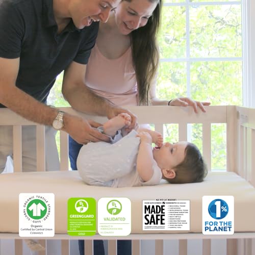 Naturepedic Organic Baby Crib Mattress - Waterproof, Non-Toxic, 52" x 28" E39910