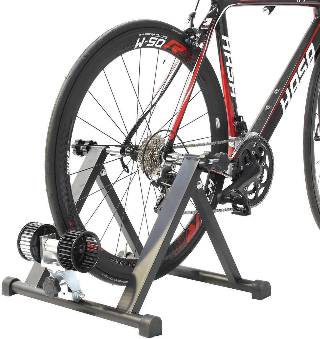 CyclingDeal Wind Resistance Bike Trainer Stand with Front Block Riser & Skewers Y98446
