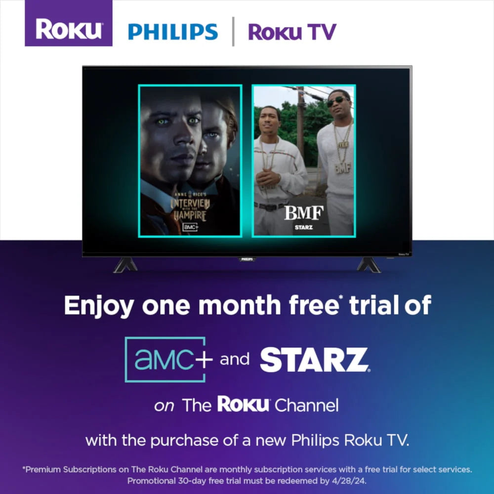 Philips 65" 4K Ultra HD Roku Smart TV W132325