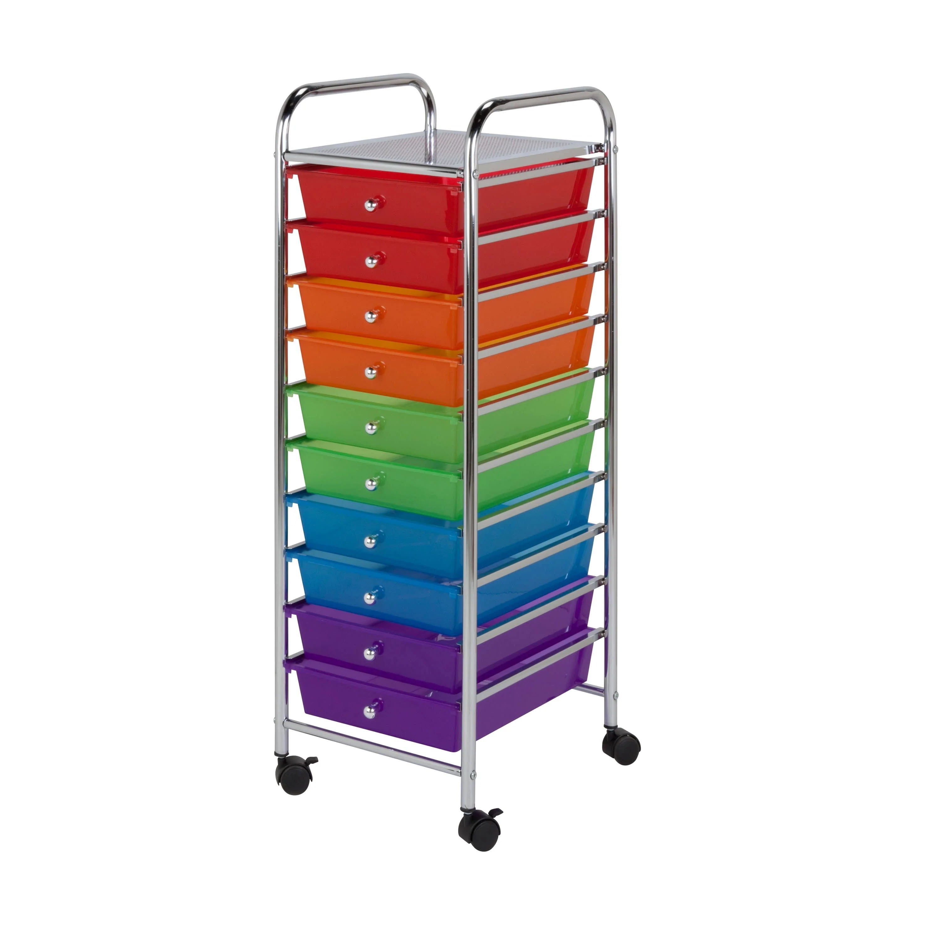 Honey-Can-Do 10-Drawer Rolling Cart, Rainbow N1365
