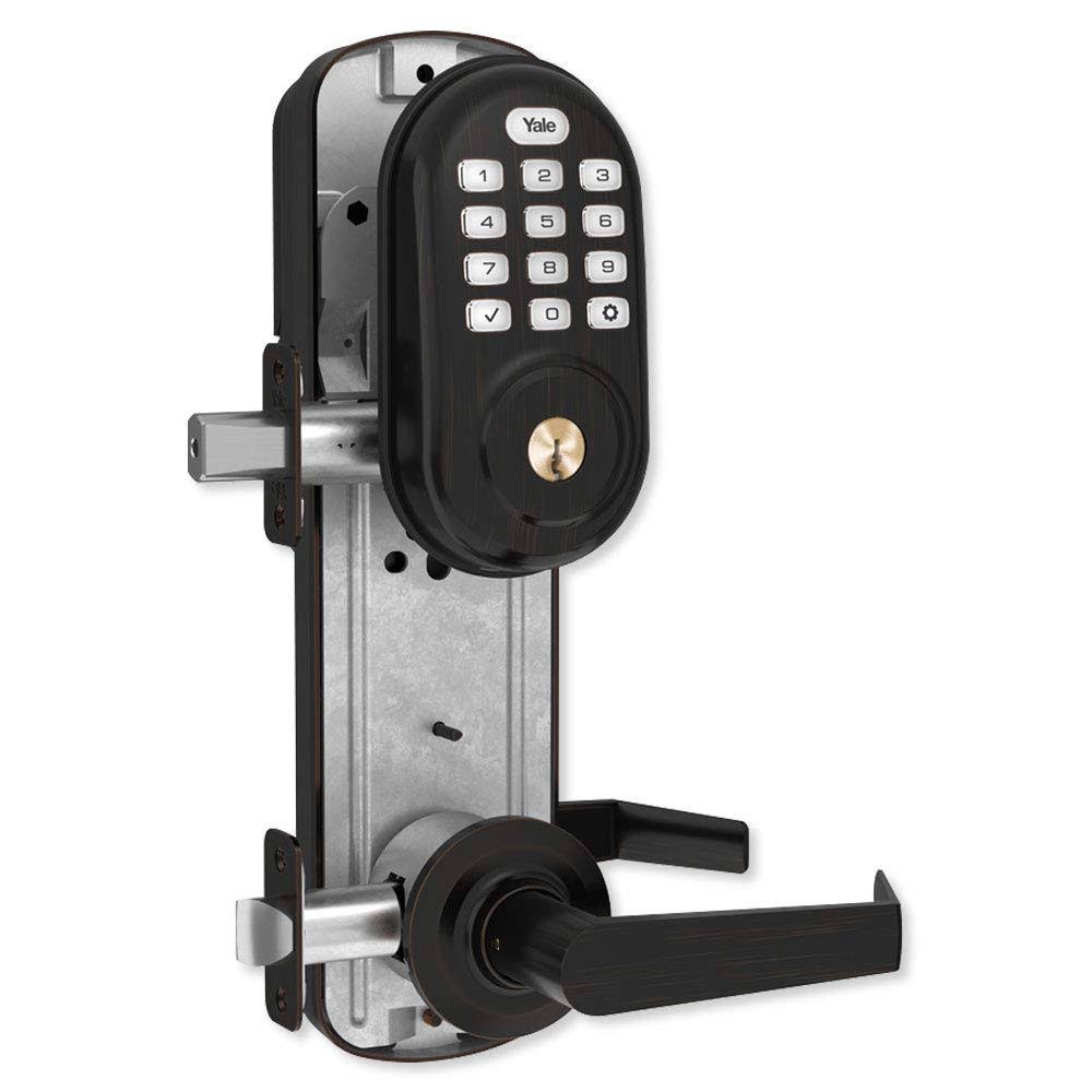 Yale Z-Wave Assure Interconnected Lockset with Push Button Deadbolt, Augusta Lever, Left Handed