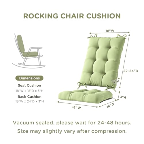 Codi Outdoor Rocking Chair Cushion, Water Resistant, Sage 1PK P38027