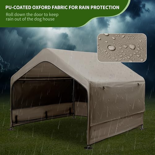 Summertrail Extra Large Dog House Outdoor Tent with Breathable Mesh Windows, Gray U95297