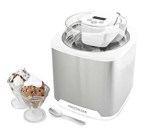 Nostalgia 2-Quart Electric Ice Cream Maker, Stainless Steel H3717