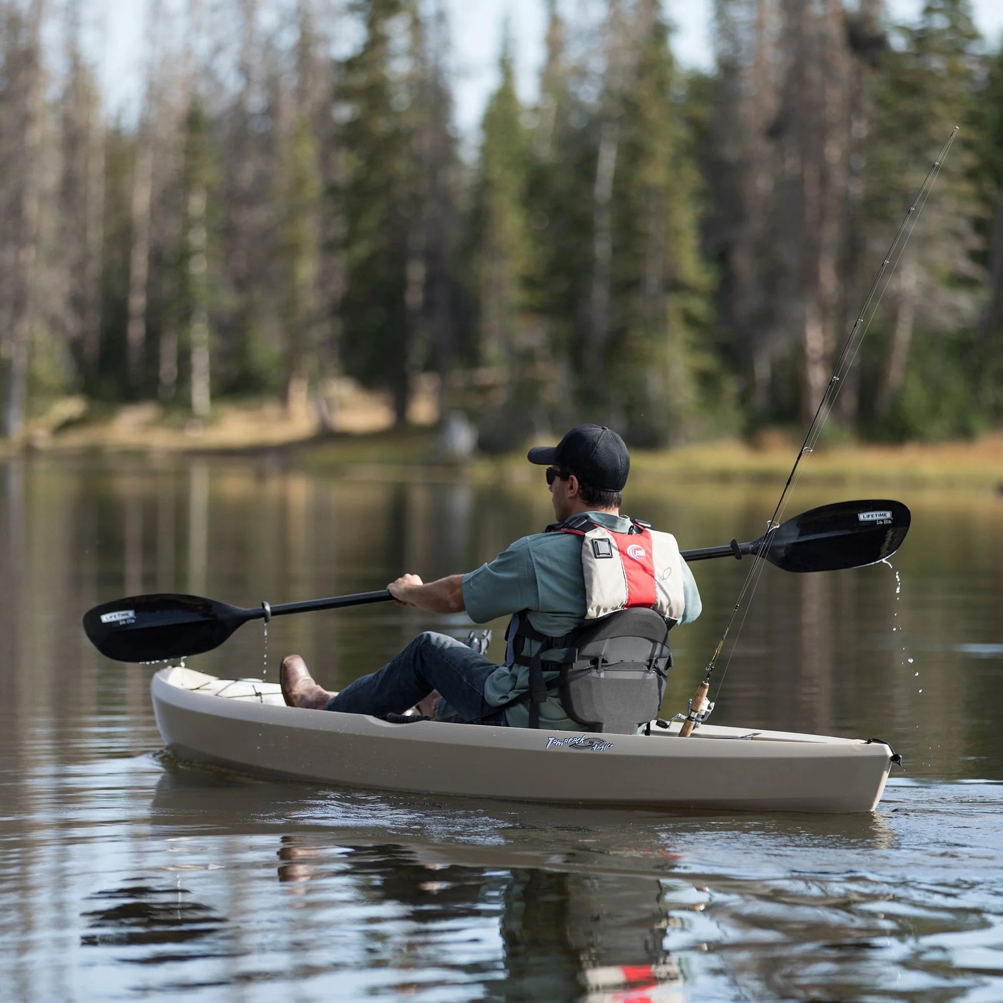 Lifetime Tamarack Angler 10 ft Sit-on-Top Fishing Kayak, Tan Y36375