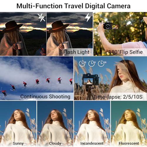 4K 56MP Digital Camera with WiFi and Flip Screen X96040