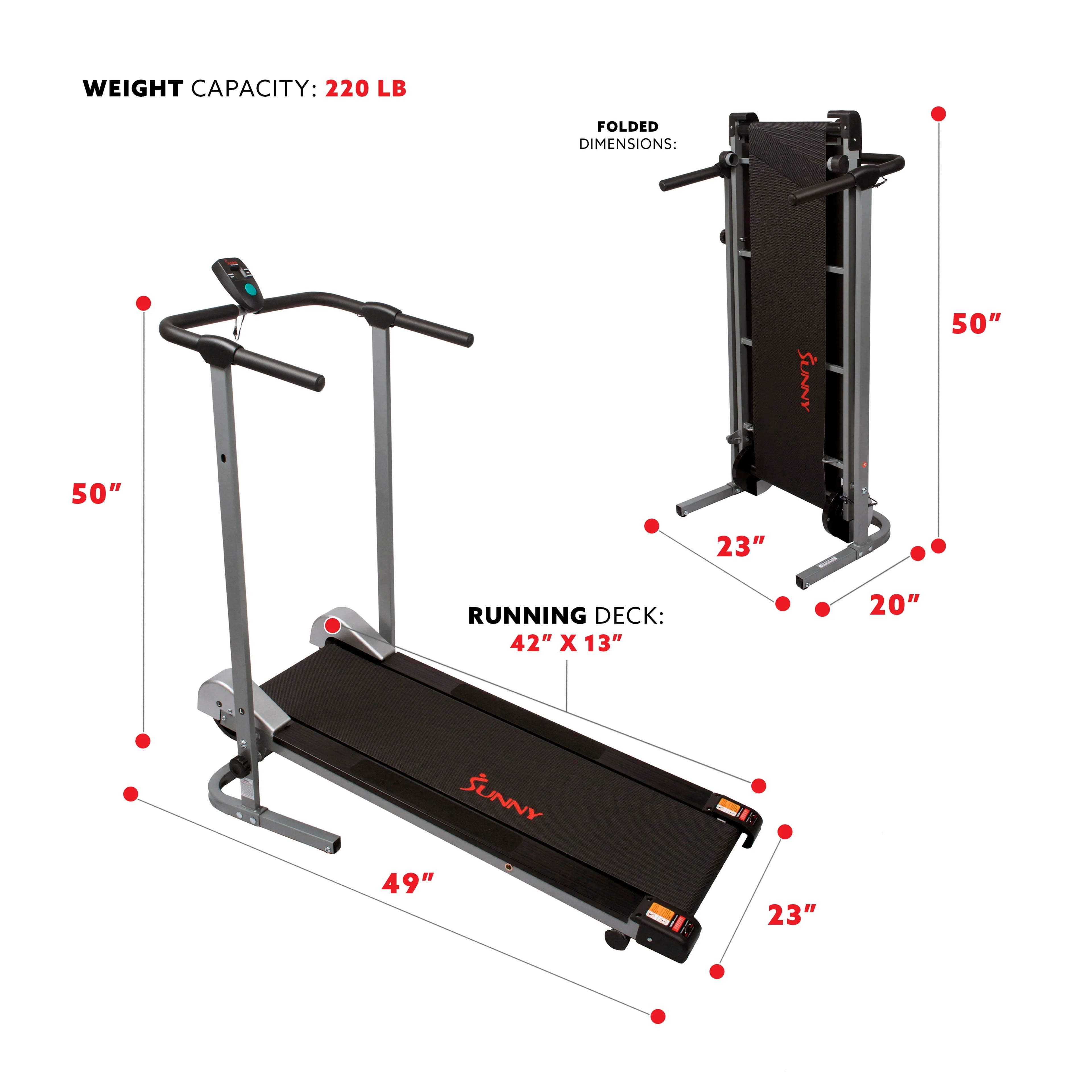 Sunny Health & Fitness Manual Treadmill SF-T1407M L858567