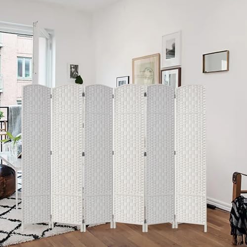 Rose Home Fashion 6 ft Tall Room Divider 4 Panel Folding Privacy Screen, Dark Coffee C8634