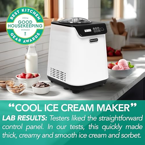 Whynter Ice Cream Maker 2.1 Qt Automatic with Built-In Compressor, Stainless Steel J810