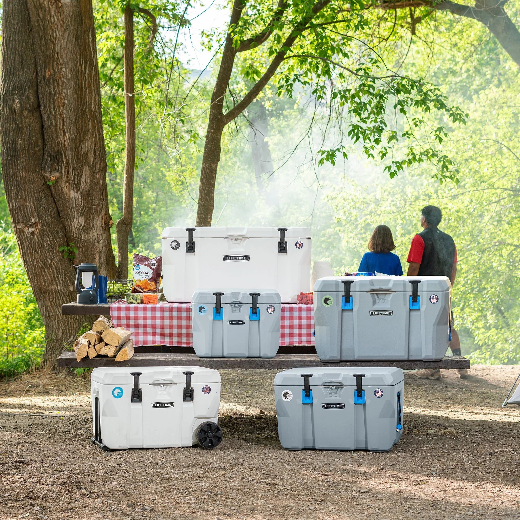 Lifetime 55 Quart Polyethylene Cooler, Light Gray U67268