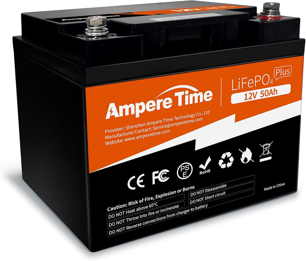 Ampere Time 12V 200Ah Plus LiFePO4 Battery with 200A BMS N84511