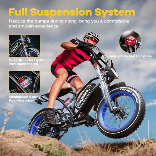 Electric Bike for Adults, 2000W Motor, 48V 25AH Battery, 20" Fat Tires S65549