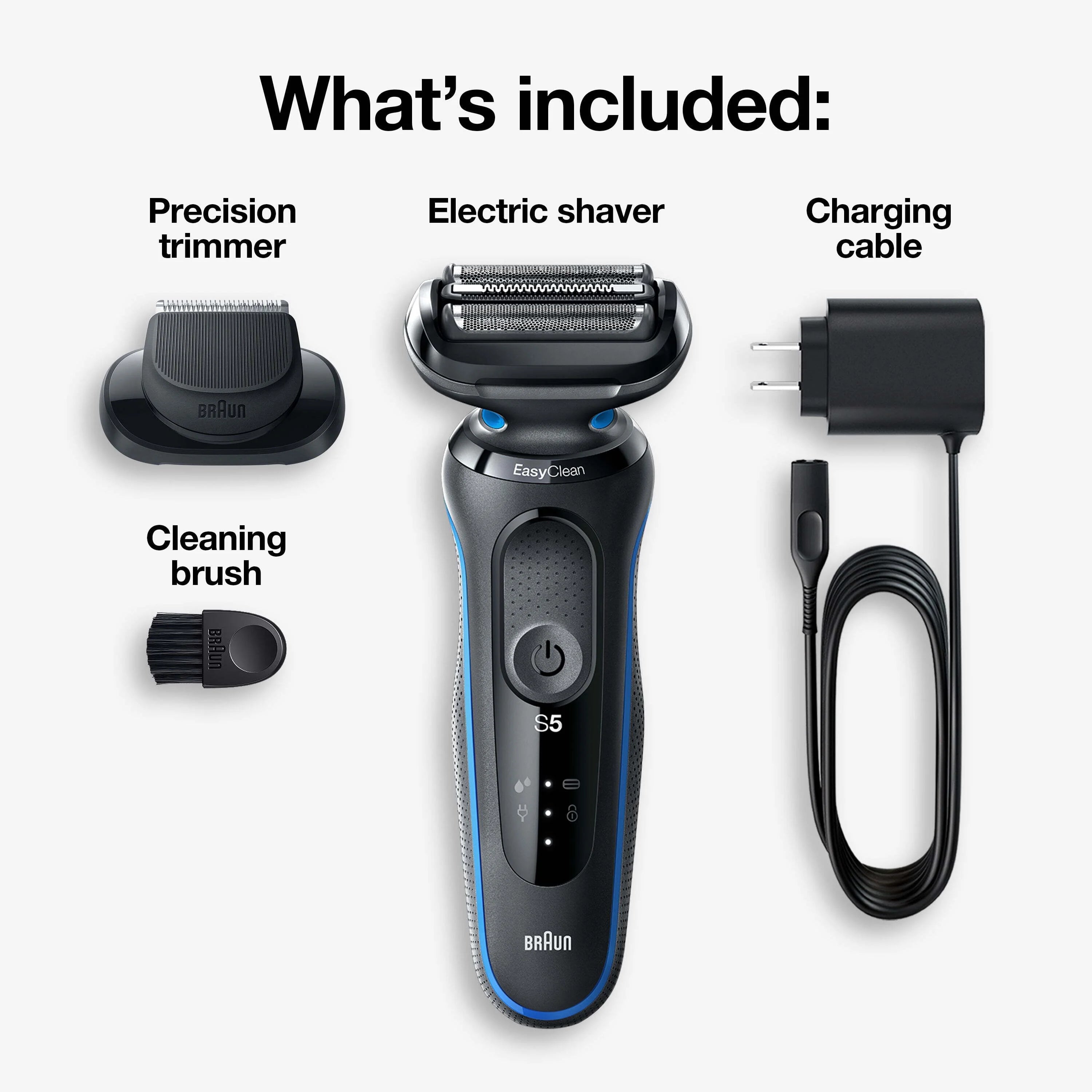 Braun Series 5 5018s Rechargeable Wet Dry Electric Shaver with Charging Stand A94256