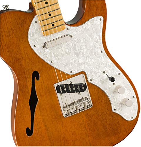Squier Classic Vibe 70s Thinline Telecaster Electric Guitar Natural Maple Fingerboard W3907