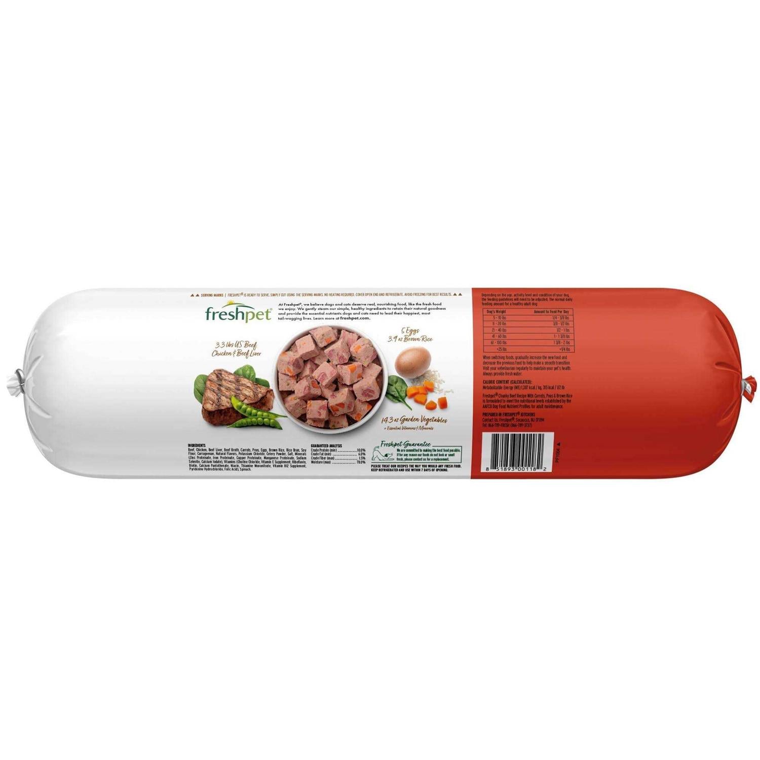 Freshpet Dog Food Chunky Beef Recipe S5859