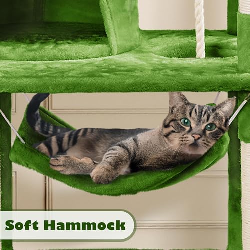 Yaheetech 62.5in Cat Tree with Platform & Hammock, Dark Gray L747397