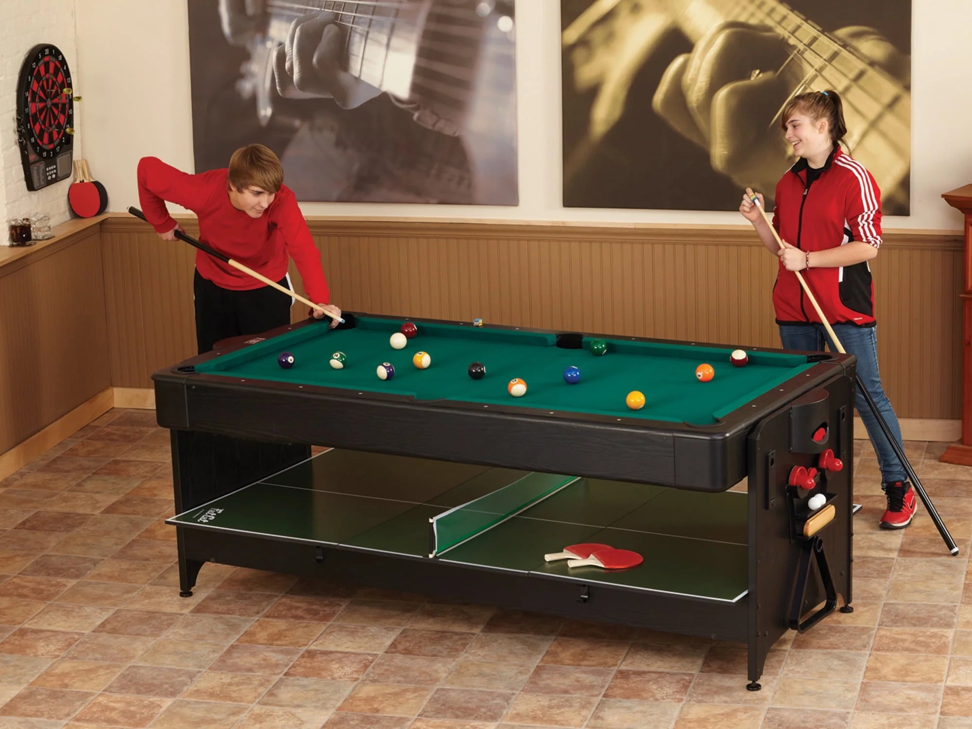 Fat Cat Pockey 7' 2-in-1 Billiards and Air Hockey Table M99974