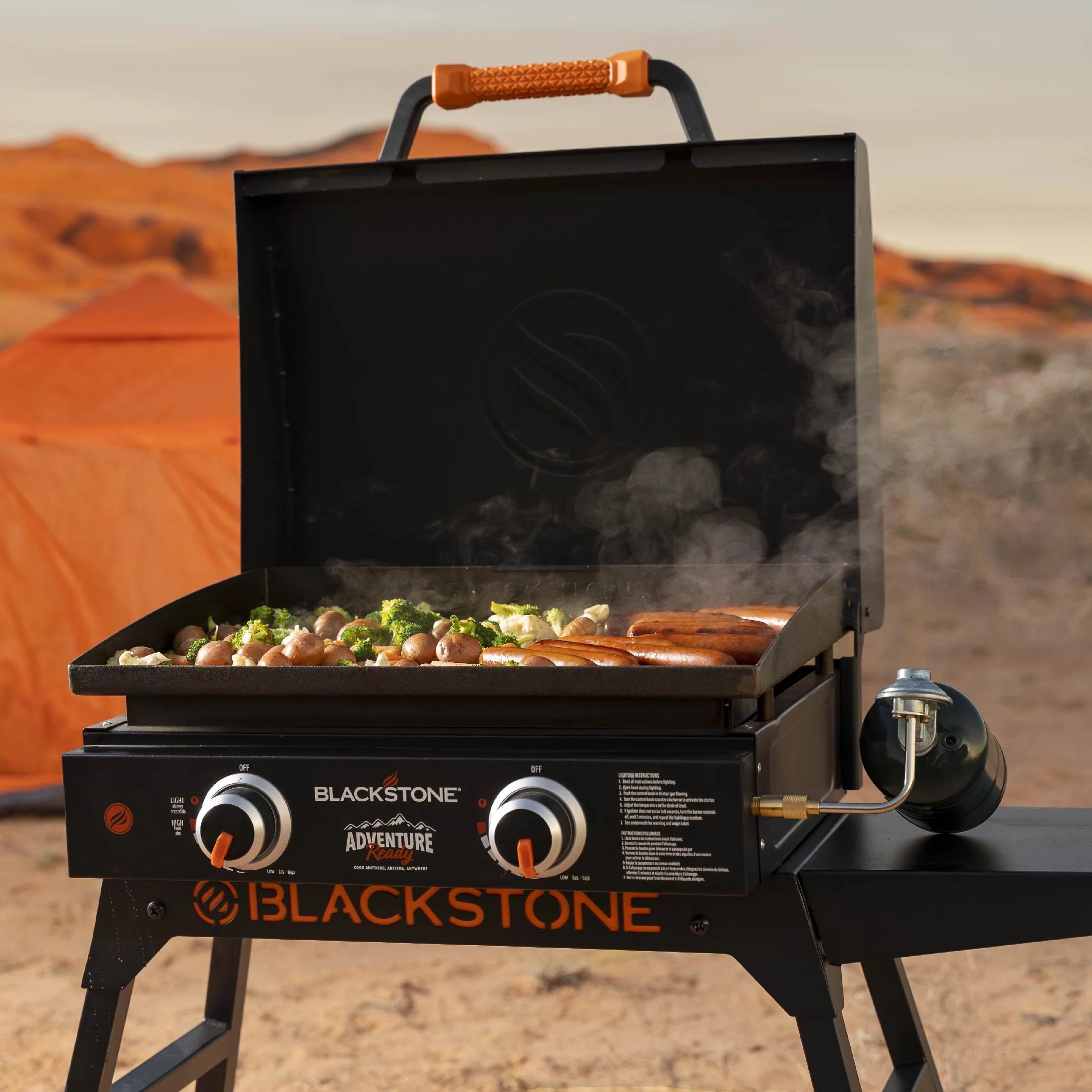Blackstone Adventure Ready 22 Propane Griddle with Stand and Adapter Hose T46476