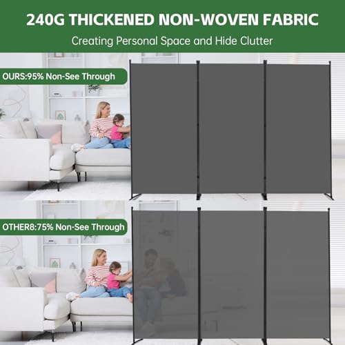 Room Divider Folding Privacy Screens, 3 Panel Portable Partition Q514484
