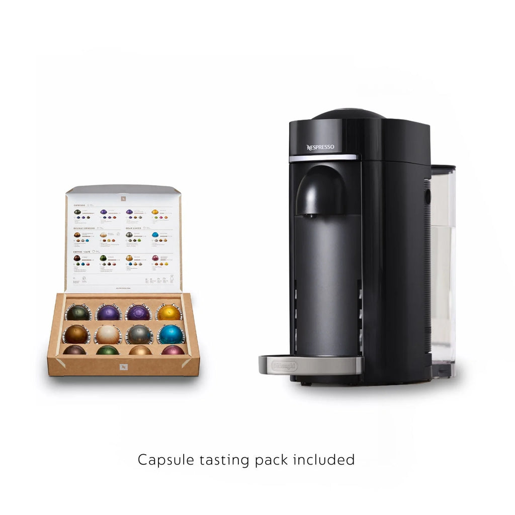 Nespresso Vertuo Plus Coffee and Espresso Machine by De'Longhi with Aeroccino, Black Matte Q254