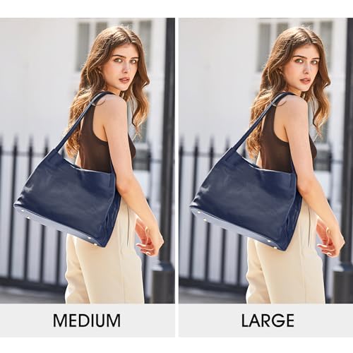 Kattee Leather Tote Bag for Women, Casual Shoulder Hobo Purse with Magnetic Snap Closure U606