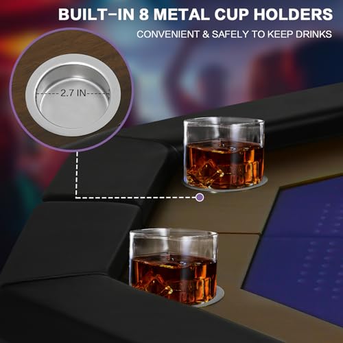 Foldable 50" Octagon Poker Table with Cup Holders L79369
