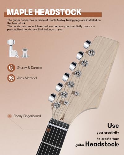 Leo Jaymz DIY Single Cut Electric Guitar Kit Mahogany Rosewood B148
