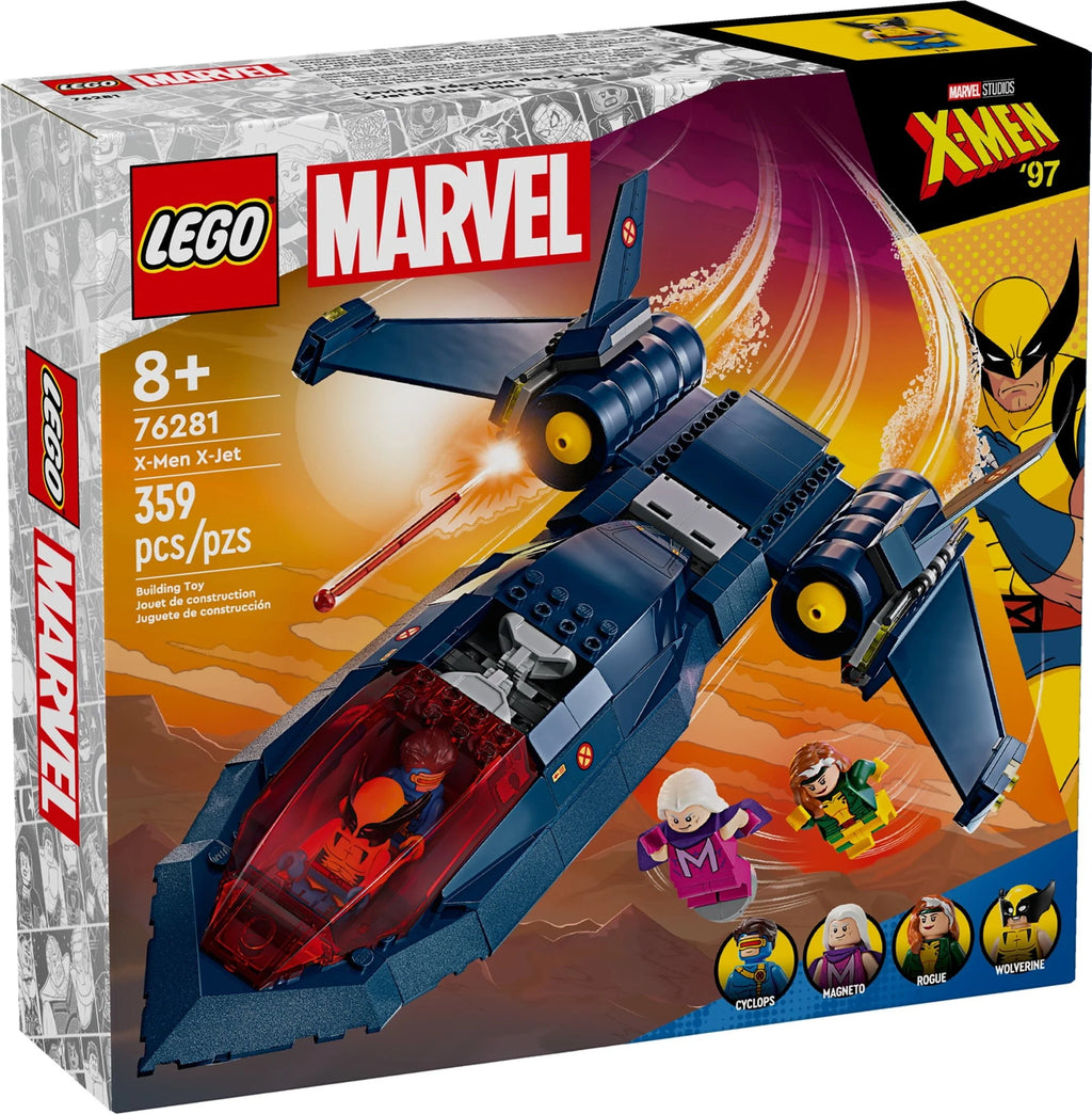 LEGO Marvel X-Men X-Jet Building Kit with 4 Minifigures, Ages 8+ C307222