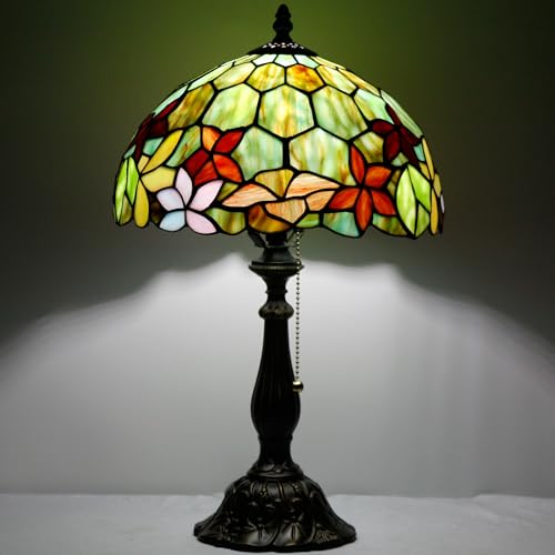 Tiffany Stained Glass Table Lamp Sea Blue Pear J2662