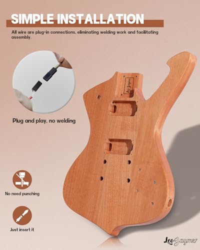 Leo Jaymz DIY Single Cut Electric Guitar Kit Mahogany Rosewood B148