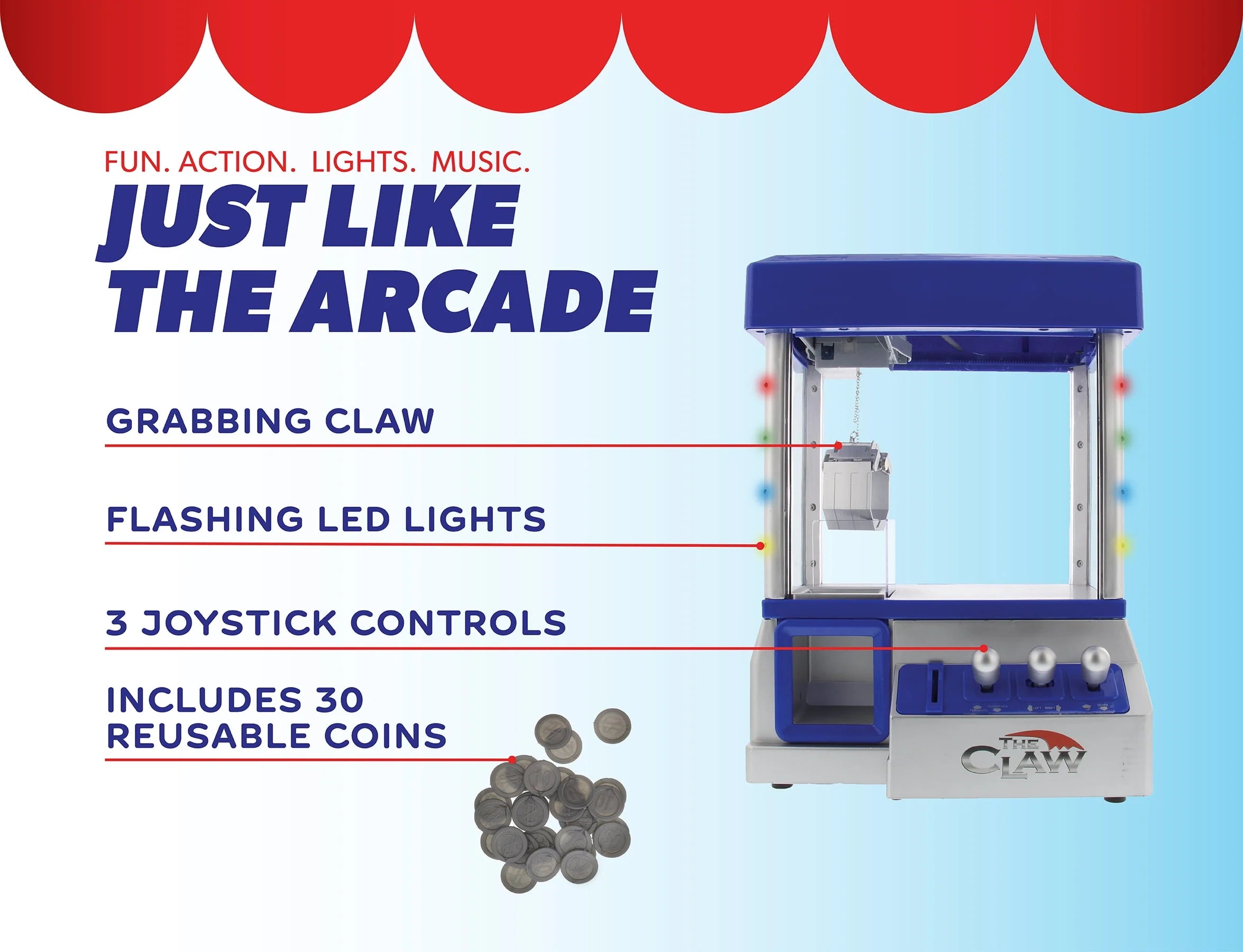 Mini Claw Machine for Kids, Blue I634
