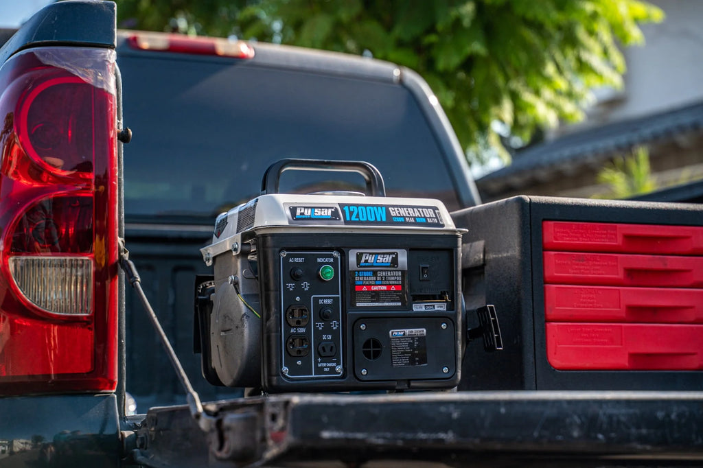 Pulsar PG1202SA 1200 Peak Watt Portable 2-Cycle Gas Generator B7042
