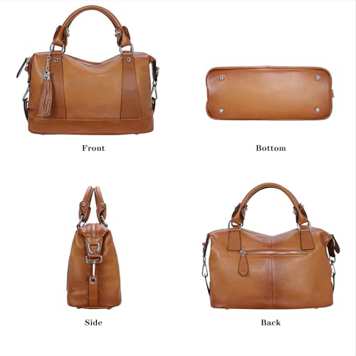 HESHE Women's Genuine Leather Crossbody Handbag F1819