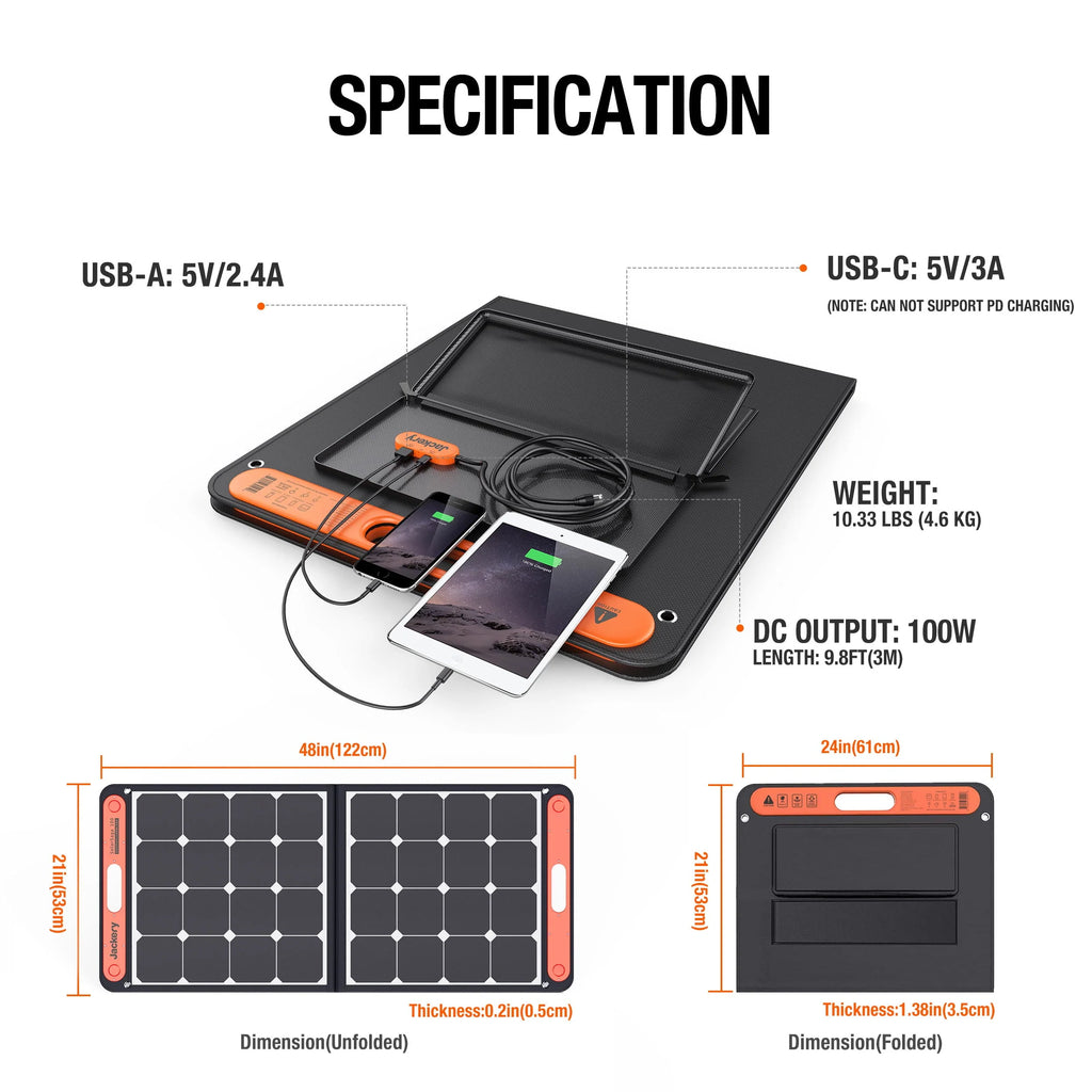 Jackery Solar Generator 1500 with 2 SolarSaga 100W M29116