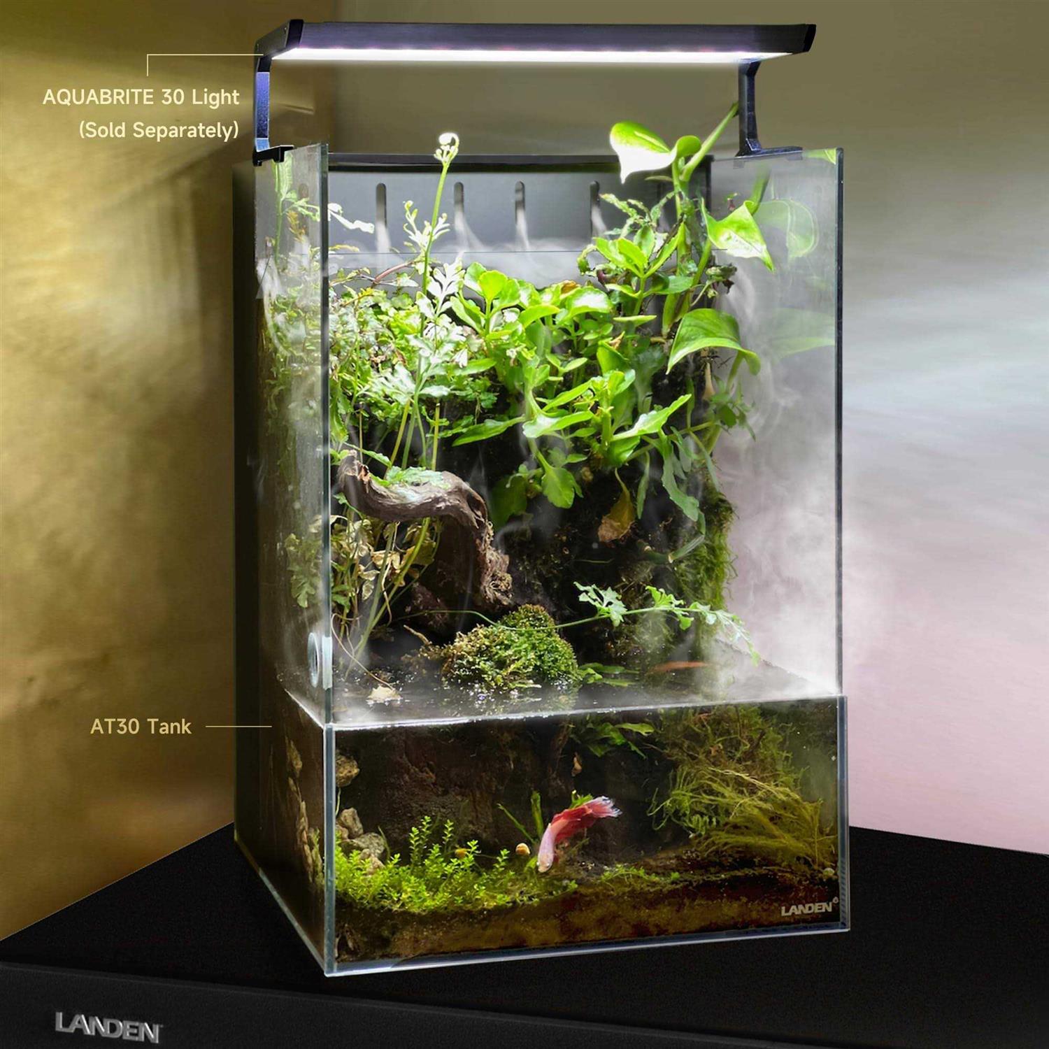Landen AT30 Aqua Terra All-in-One Terrarium Paludarium with Light and Water Pump Y89934