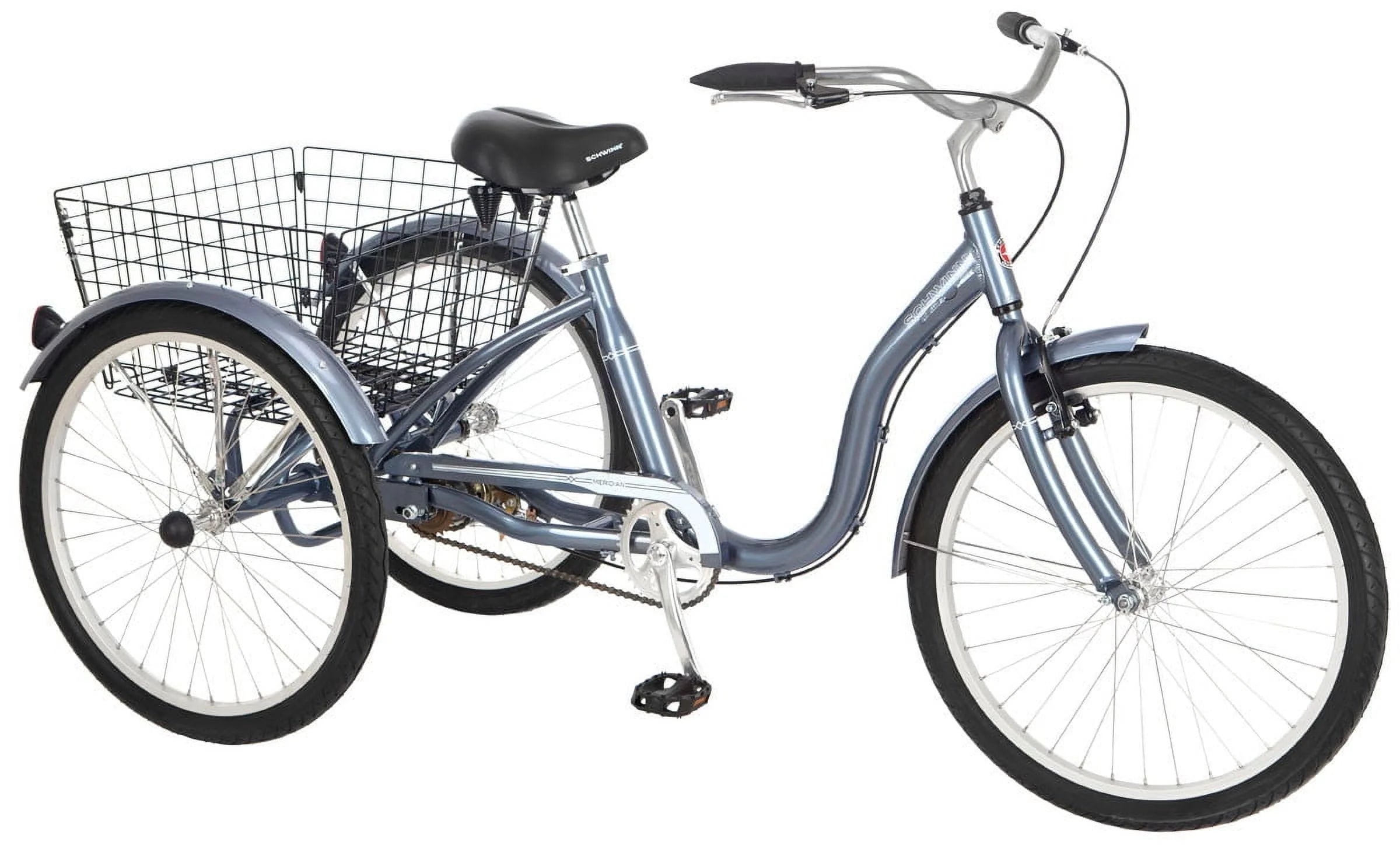 Schwinn Meridian Adult Tricycle, 24 wheels, rear storage basket, Slate