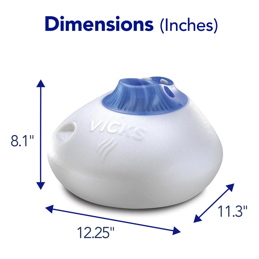 Vicks Warm Steam Vaporizer Humidifier, 600 sq ft, White O906