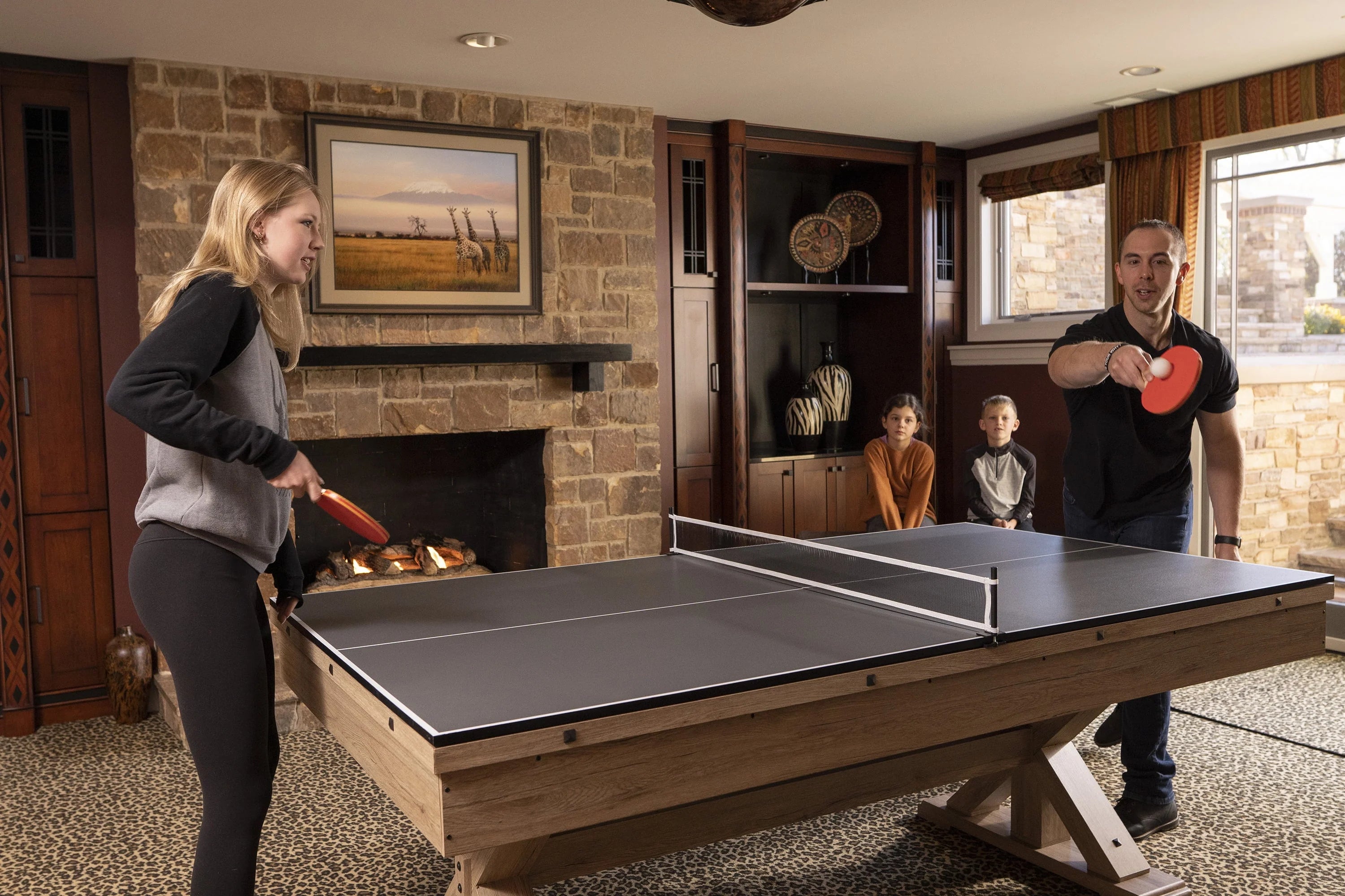 Freetime Fun Rockford 7-ft 3 in 1 Multi Game Pool Table with Dining and Table Tennis Tables F315982