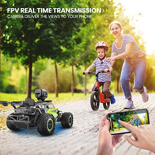 DEERC DE65 Remote Control Car with 1080P HD Camera, 1:16 Scale RC Monster Truck P9812