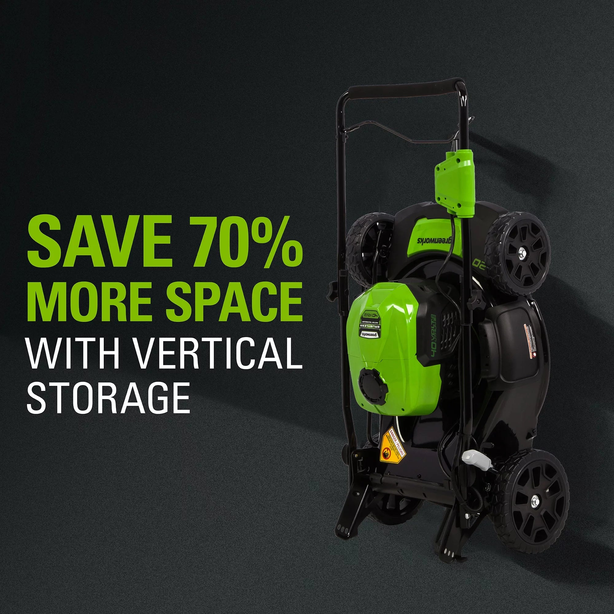 Greenworks 40V 20" Brushless Push Lawn Mower with Battery & Charger C7079